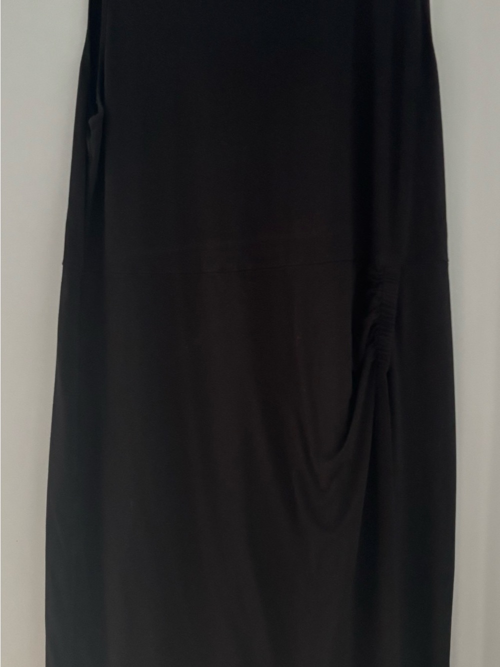 J. Jill Black Midi Dress with Gathered Waist